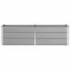 Plant Pot Light Grey 160 X 40 X 45 Cm Steel