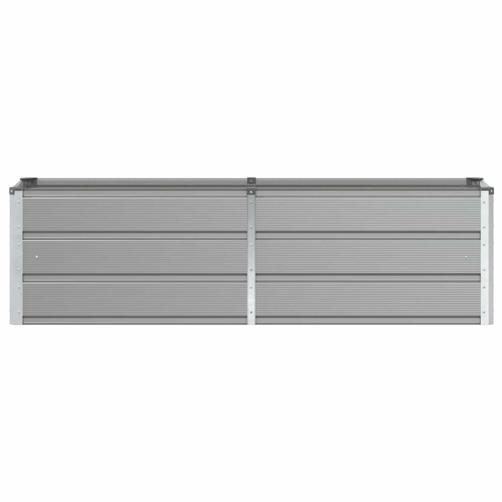 Plant Pot Light Grey 160 X 40 X 45 Cm Steel