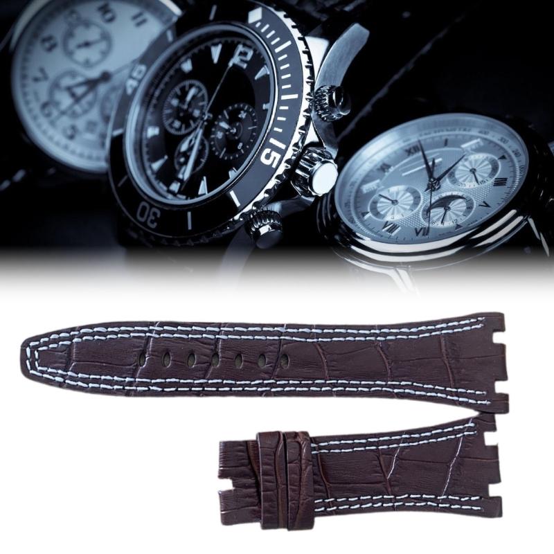 Sweatproof Bracelet Quick Release Strap Leather Band for 28mm Flexible Wristband Adjustable Belt Replacement Band