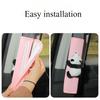 Automobile Safety Belt Decoration Cartoon Panda Safety Belt Shoulder Pad Plush Automobile Seat Belt Accessories Car Decorations