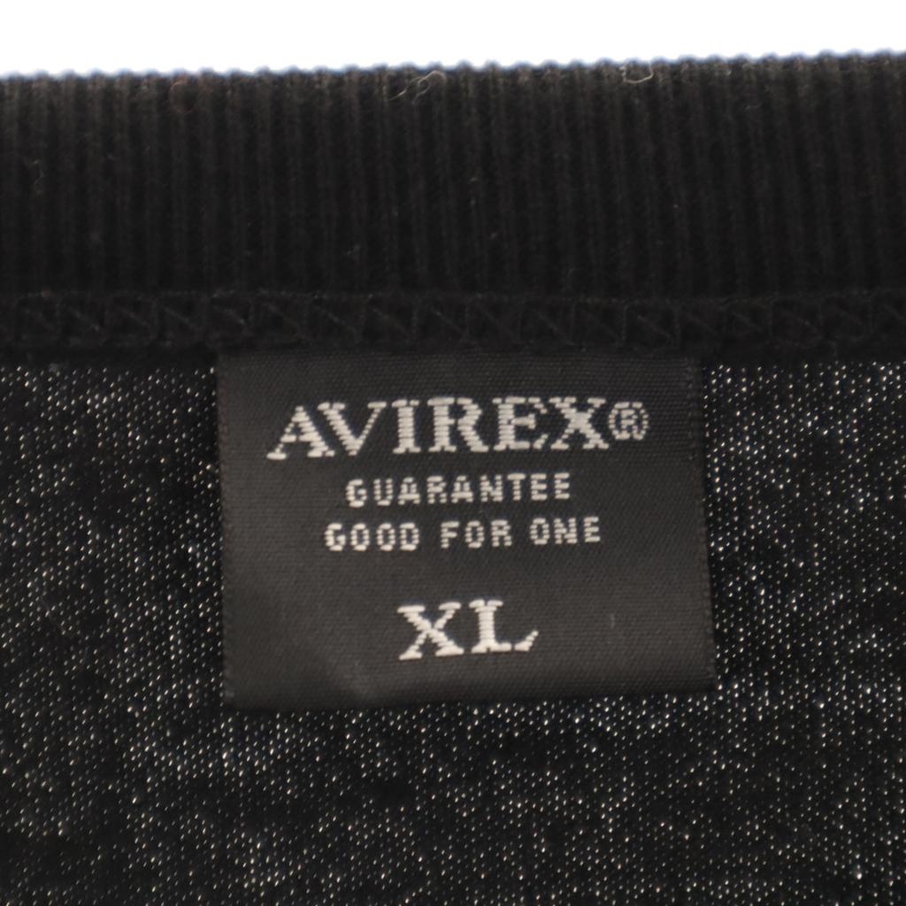 AVIREX Long Sleeve T-shirt XL Black Ron T Men's Used