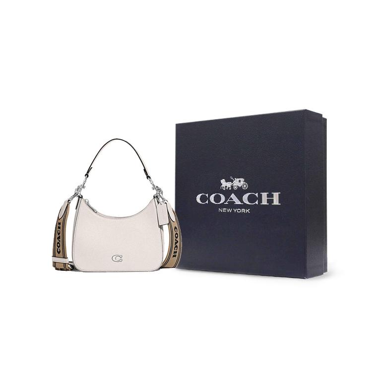 COACH Hobo ar pārklātu audumu un