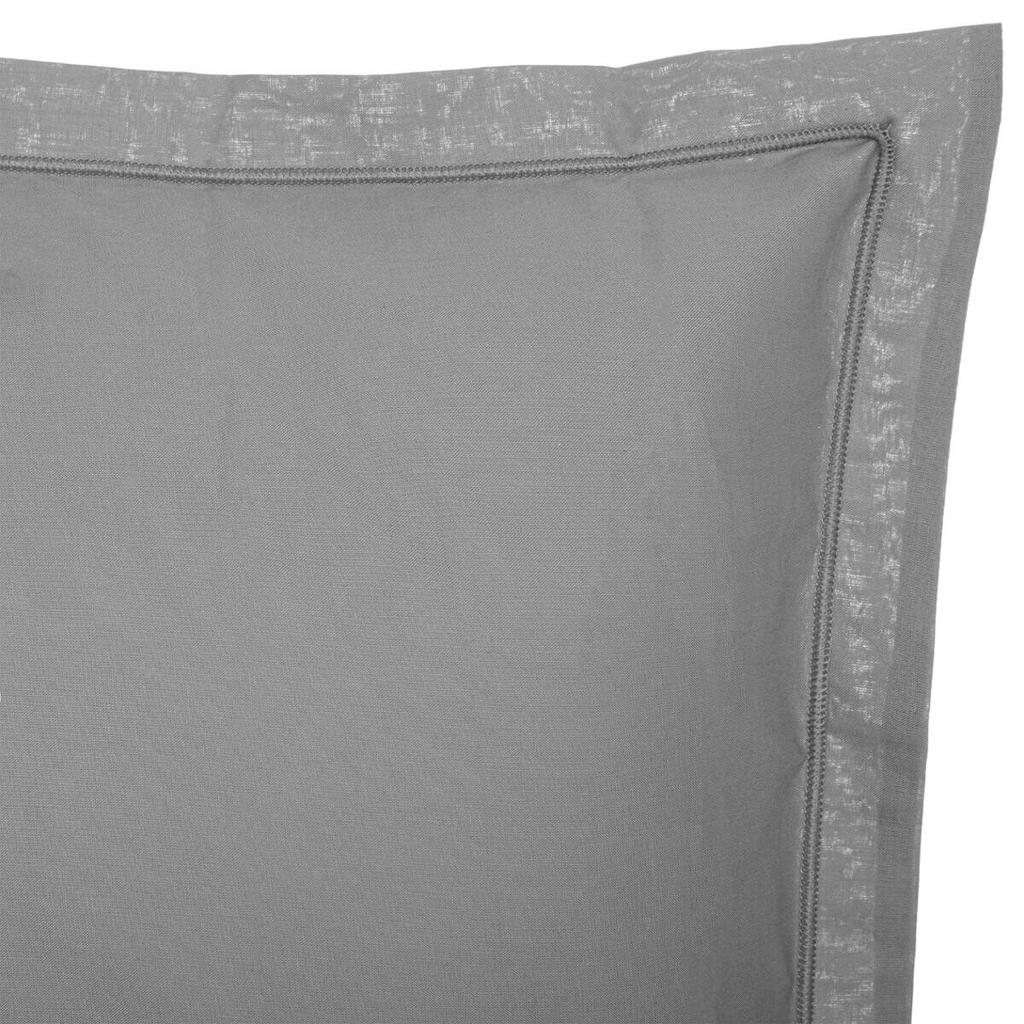 Pillowcase 50 X 70 Cm, Gray Cotton