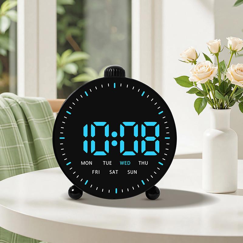 Electronic Bedside Clock With Calendar Timer And Led Display For Home Use