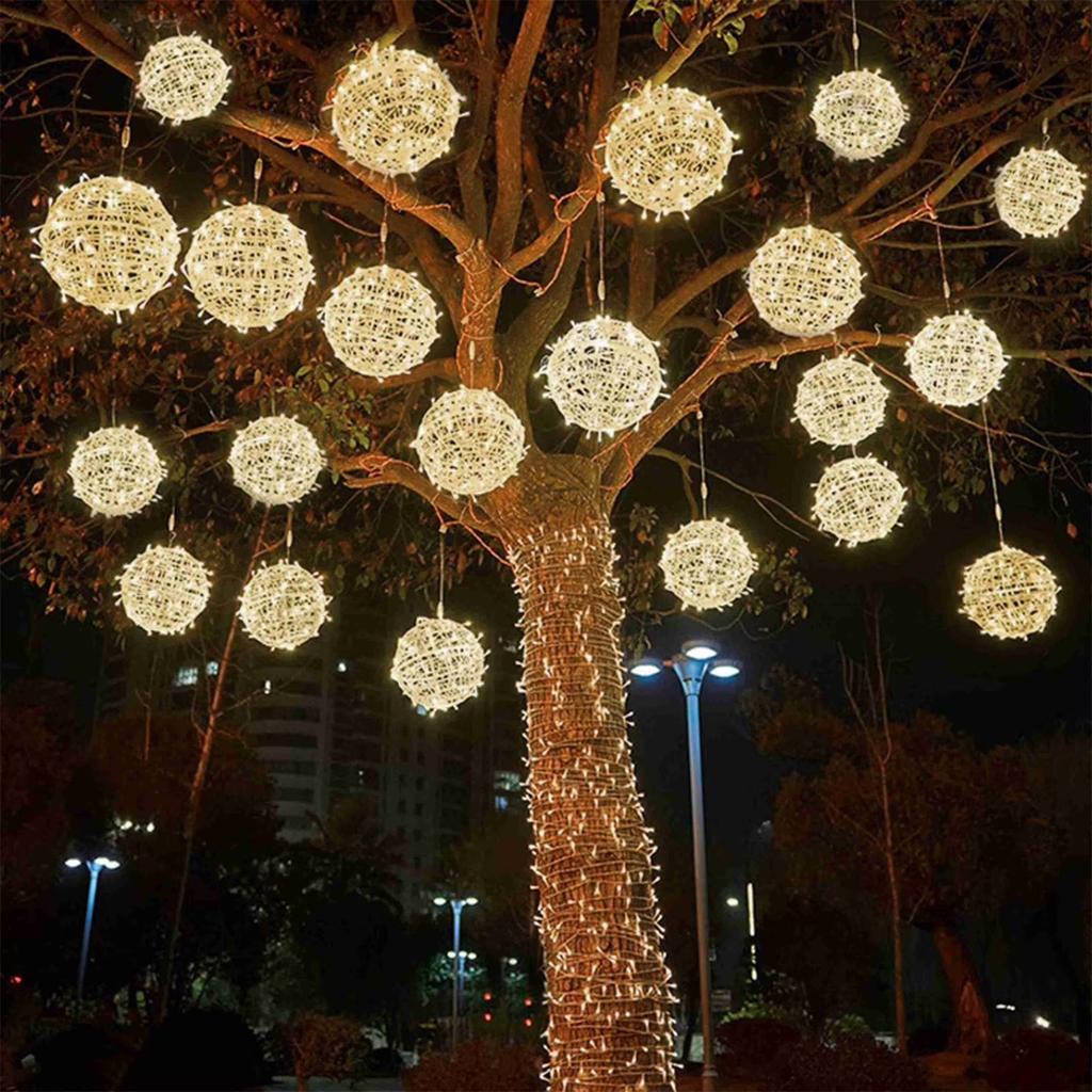 Solar Christmas Ball Lights For Tree Outdoor, Globes Lights,String Lights Outside For Window Garden Yard Porch Wedding Party Decorations