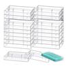 10Pcs Clear Plastic Cassette Tape Storage Cases Portable Audio Protector Boxes Holders 4.3x2.76x0.57 Inch Home Storage Supplies