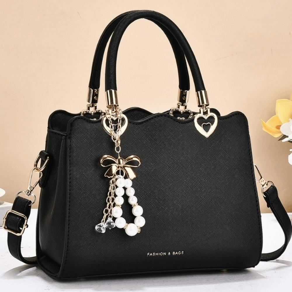 

Fashion PU Women s Handbag Elegant Stylish Single Shoulder Bag Vintage Versatile Strap Tote Bag Mother s Day Gift чёрный