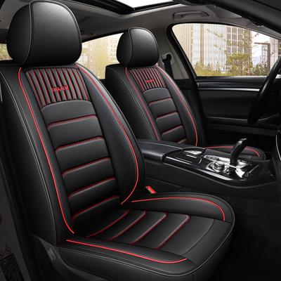 Fundas de Asiento de Coche de Cuero PU para Coche de 5 Plazas Accesorios de Interior del Coche Protectores de Asiento Cojines para Coche SUV Universal