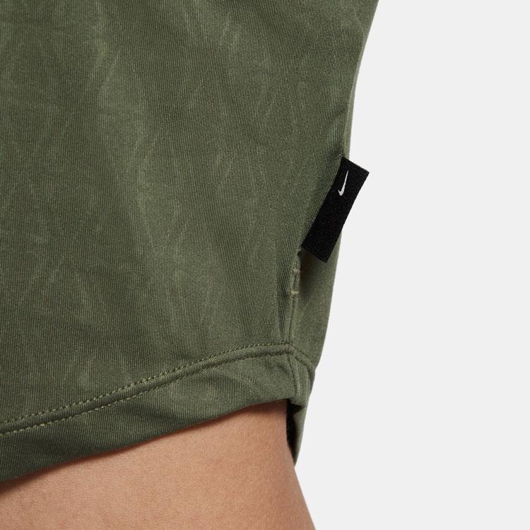 Nike Casual Printed Yoga Quick-Dry Breathable Eco-Friendly Durable Solid Color Short Sleeve T-Shirt Women Tops Medium-Olive-Green DM7337-222