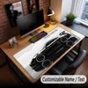 Car Racing Theme Custom Mouse Pad Personalized With Name Text Customized Desk Mat For Office Home Decor