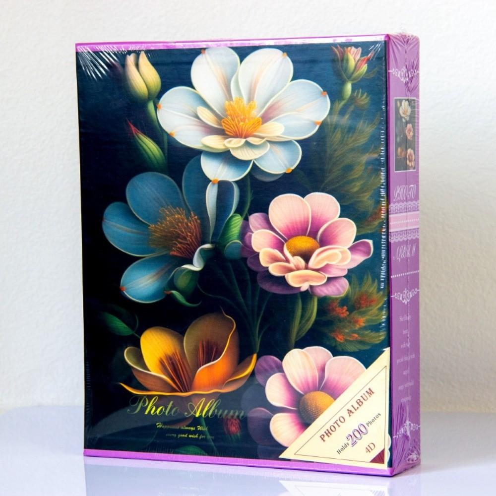6palcový fotoalbum se 200 kapsami, laminované kapsy na vkládání, zasouvací fotoalba, velkokapacitní scrapbook album, sbírka fotografií