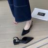 Summer Fashion Pointed Toe Women Sandals Shallow Low Heel Slingbacks Ladies Casual Dress Street Style Shoes