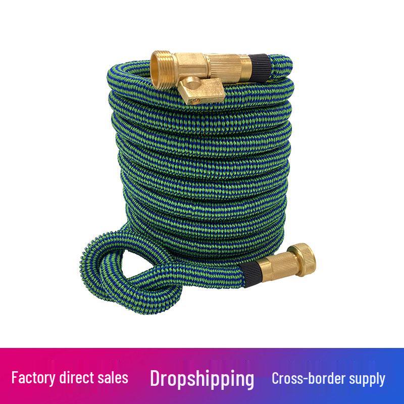 High-Pressure Telescopic Water Hose and Nozzle for Gardening and Car Washing 25FT (7.5 meters)