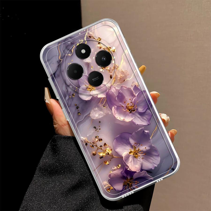 Flower Marble Soft Phone Cover Case for Xiaomi Poco X3 Pro X3 NFC
