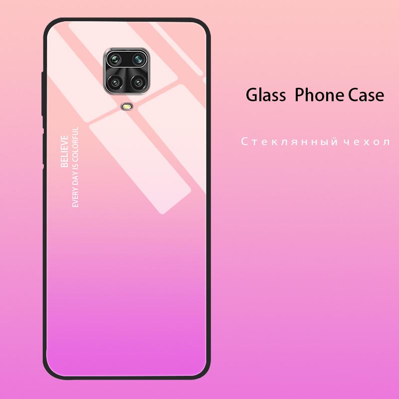 Tempered Glass Case for Xiaomi Redmi Note 9 9S 10T 10 Pro 10S 4G 5G 8 8T 8 Pro Cover Hard Case Case Redmi 12 4G TPU Bumper