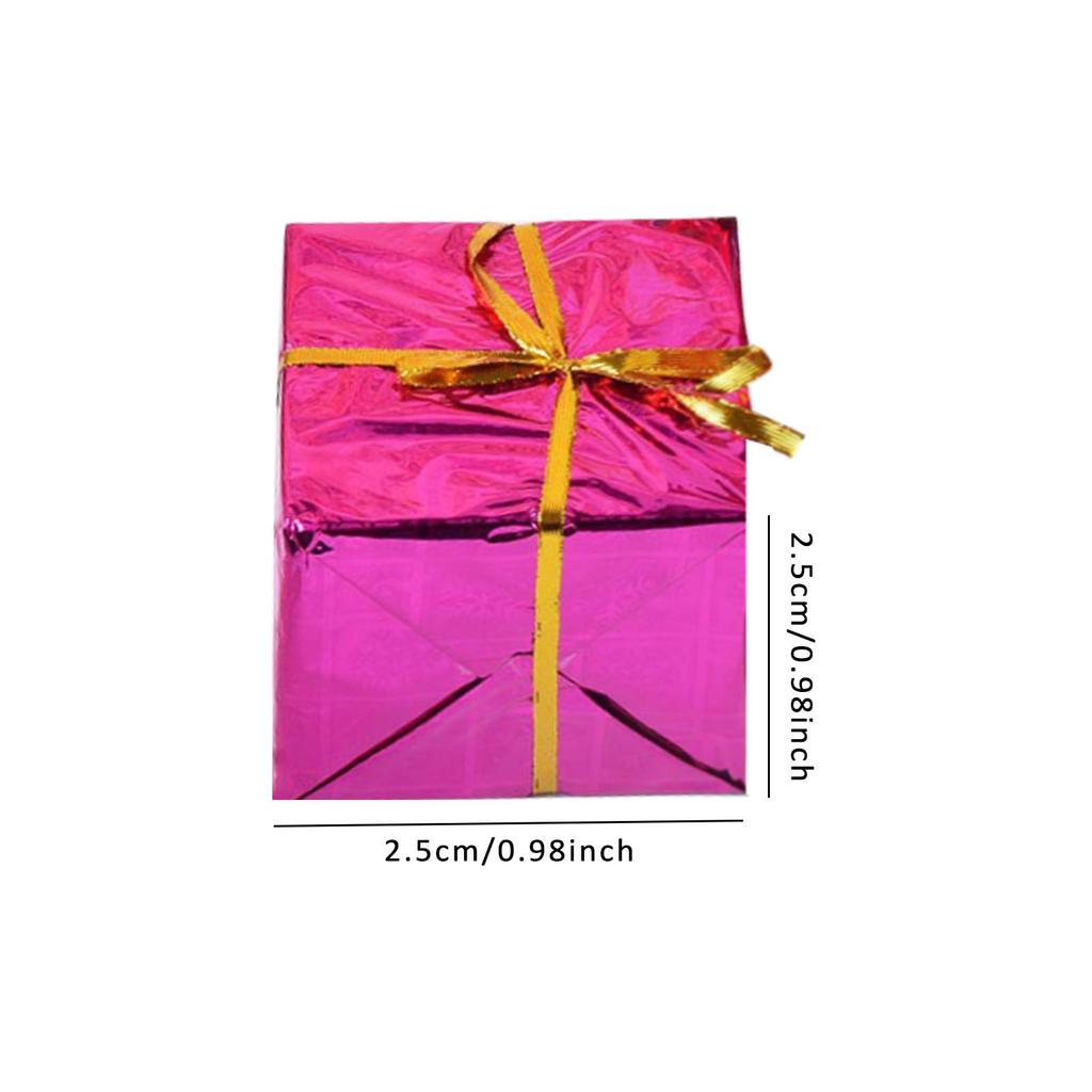 120 Pieces Gift Box Christmas Ornaments Decorative Christmas Hanging Decorations for Holiday Birthday Porch Home Restaurant