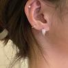 925 Sterling Silver Vintage Square CZ Earrings For Women Trendy Earring Jewelry Prevent Allergy Party Accessories Gift