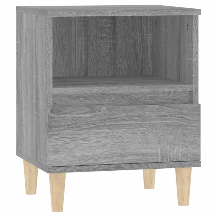 821806 vidaXL Table de chevet Sonoma gris 40x35x50 cm