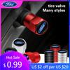 Car Sticker 4PCS Car Emblem Metal Tire Valve Caps Tyre Dust Covers Accessories For Ford ST Line Mk2 Mk4 Mk8 Fiesta Mondeo Shelby