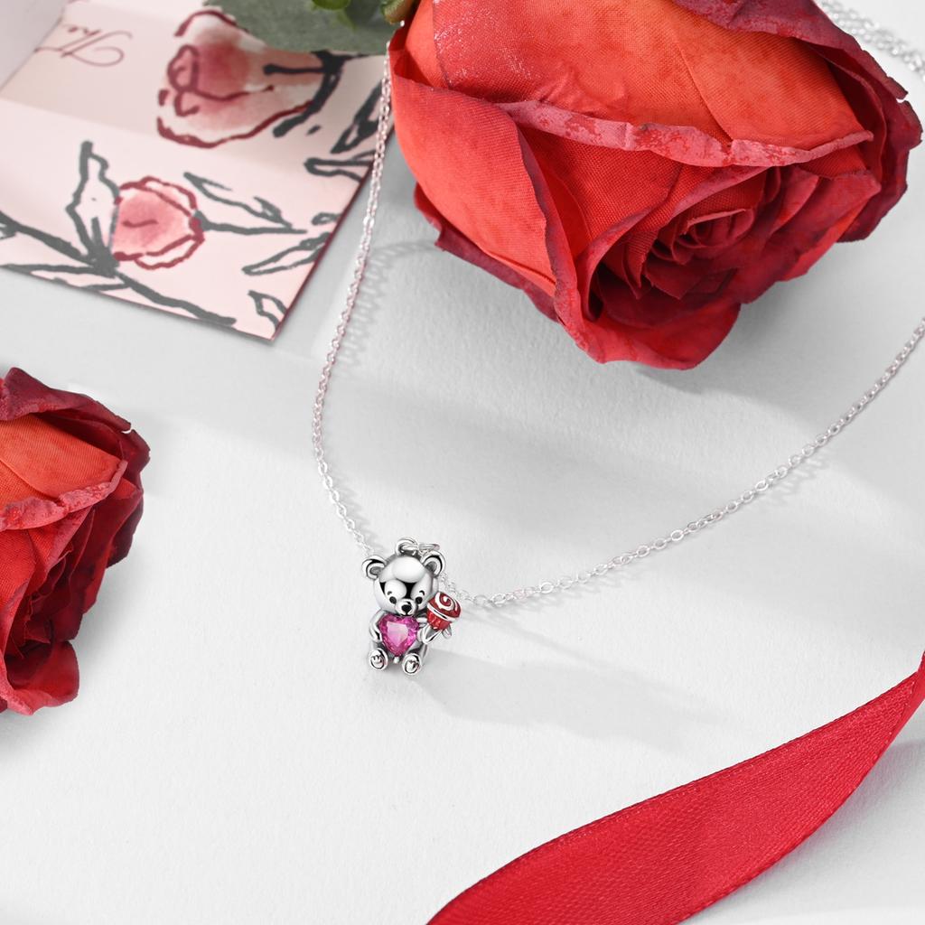 925 Silver Pendant Necklace Heart Star Charm Basic Chain Original Jewelry For Woman