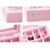 Dustproof Organizer for Earring Ring Necklace Velvet-Clear Lid Jewellery Holder