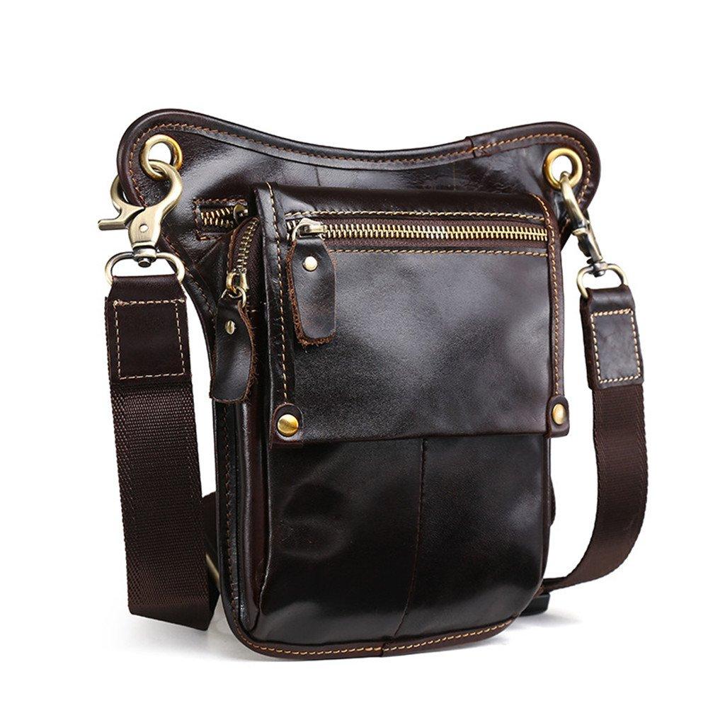 Meigardass Leg Genuine Multifunctional Waist Pouch for Thigh Hip Shoulder Outdoor Abrasion Resistant Men's Bag, Leather, Motorcycles, Bag, Bag, Bag,