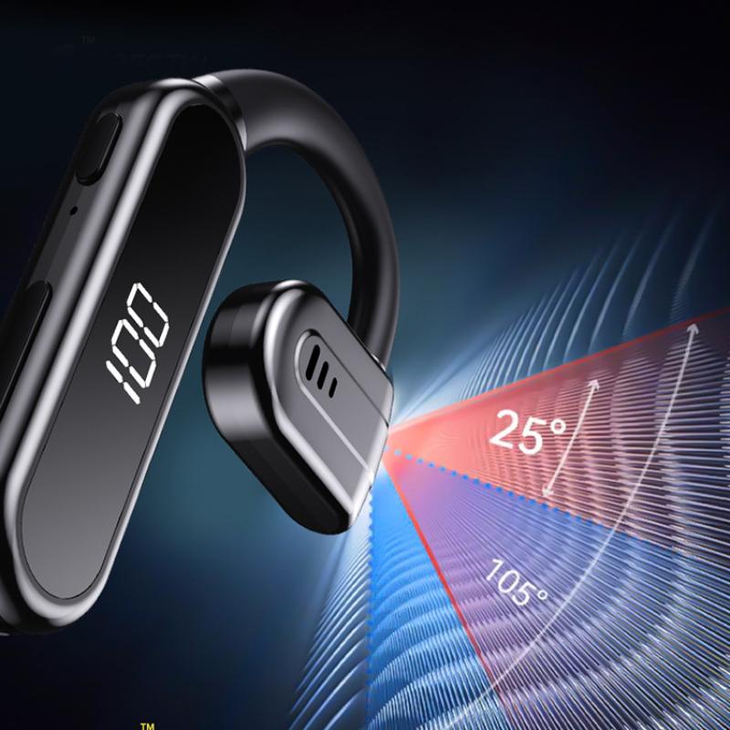 New Air Conduction Bluetooth Earphone Single Ear Rotation with Charging Compartment Without Ear Hanging Ear External Sound Large Power