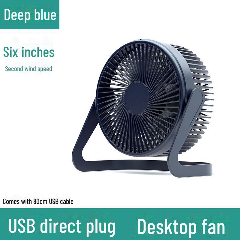 Premium USB Mini Fan - 5.68-inch Silent Desktop Fan for Office & Student Use
