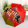 1 PC Automatic Folding Umbrella - Sunderland Afc Pattern Portable Foldable Design With 8 Ribs Christmas Birthday Gifts