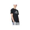 Adidas American Retro Letter Logo Print Sports Casual Short Sleeve T-Shirt Men Tops Black ADITSG2SMU-BW-1