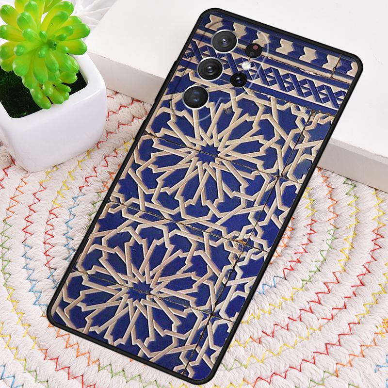 Moroccan Tile Silicone Phone Case For Samsung Galaxy note 10 pro S26 S25 S24 S23 S22 S21 Plus S25Ultra Capa Cover