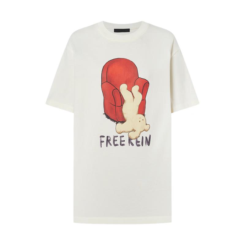 MO&Co. Creative Print Cotton Loose T-Shirt L