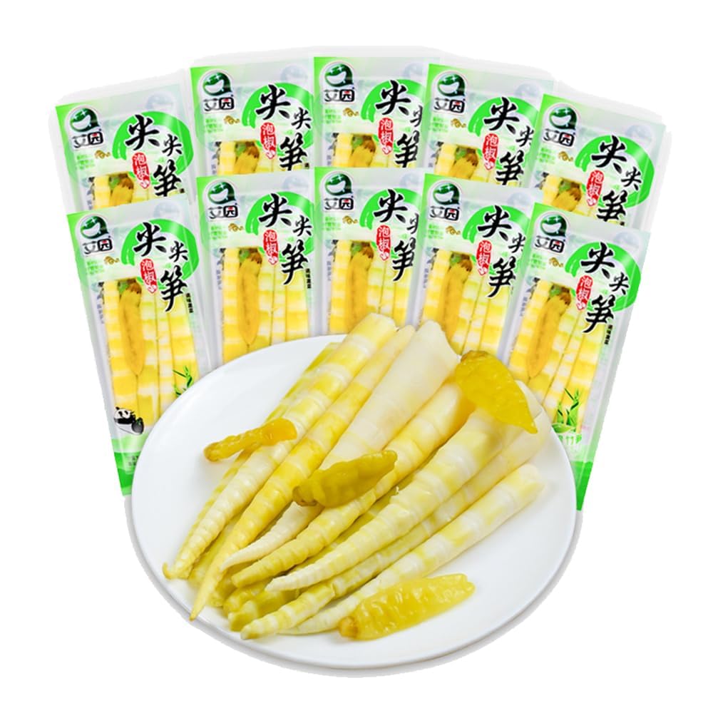 

Побеги бамбука с чили Мягкий побег бамбука Свежий и мягкий Маринованный зеленый Китайский Китайские побеги бамбука с молодым бамбуком Хрустящий бамбук Свежий чили