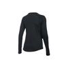 Under Armour Solid Logo Print Crew Neck Pullover Sports Casual Long Sleeve T-Shirt Women Tops Black 1281244-001