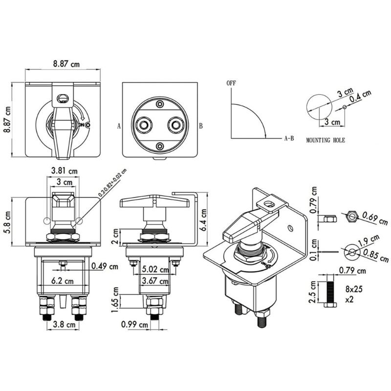 Efficient Power Cutoff Switch Knob for Boats Automotive Marine Applications Ensuring Reliable Battery Protection Safety