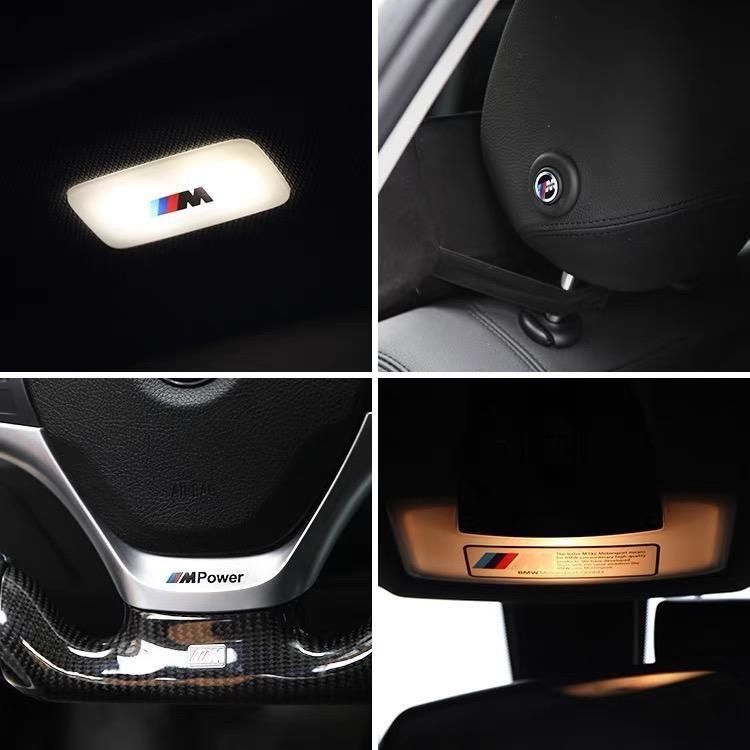 BRHE9 1/Set M Sports Emblem Stickers Car Body Trunk Decoration Decals For BMW X1 X3 X5 X6 X7 E30 E90 M3 M5 E83 F25 E91 E60 F15 F16 F30