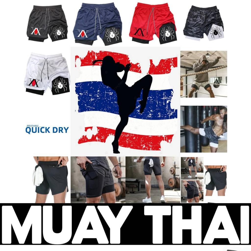 Muay Thai Spider Kick Boxing MMA Shorts Camouflage Men Women Unisex Double Layer Quick Dry Breathable Training Sport Gym Fitness Workout
