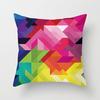 New Modern Minimalist Polyester Fabric Pillowcase Colorful Abstract Geometric Pattern Peach Leather Velvet Pillow Cushion Cover