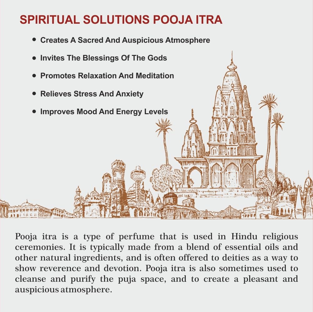Pooja Itra Mogra 10 ML | Premium Pooja Itra for Home and Mandir | Pure and Natural Fragrances for Worship