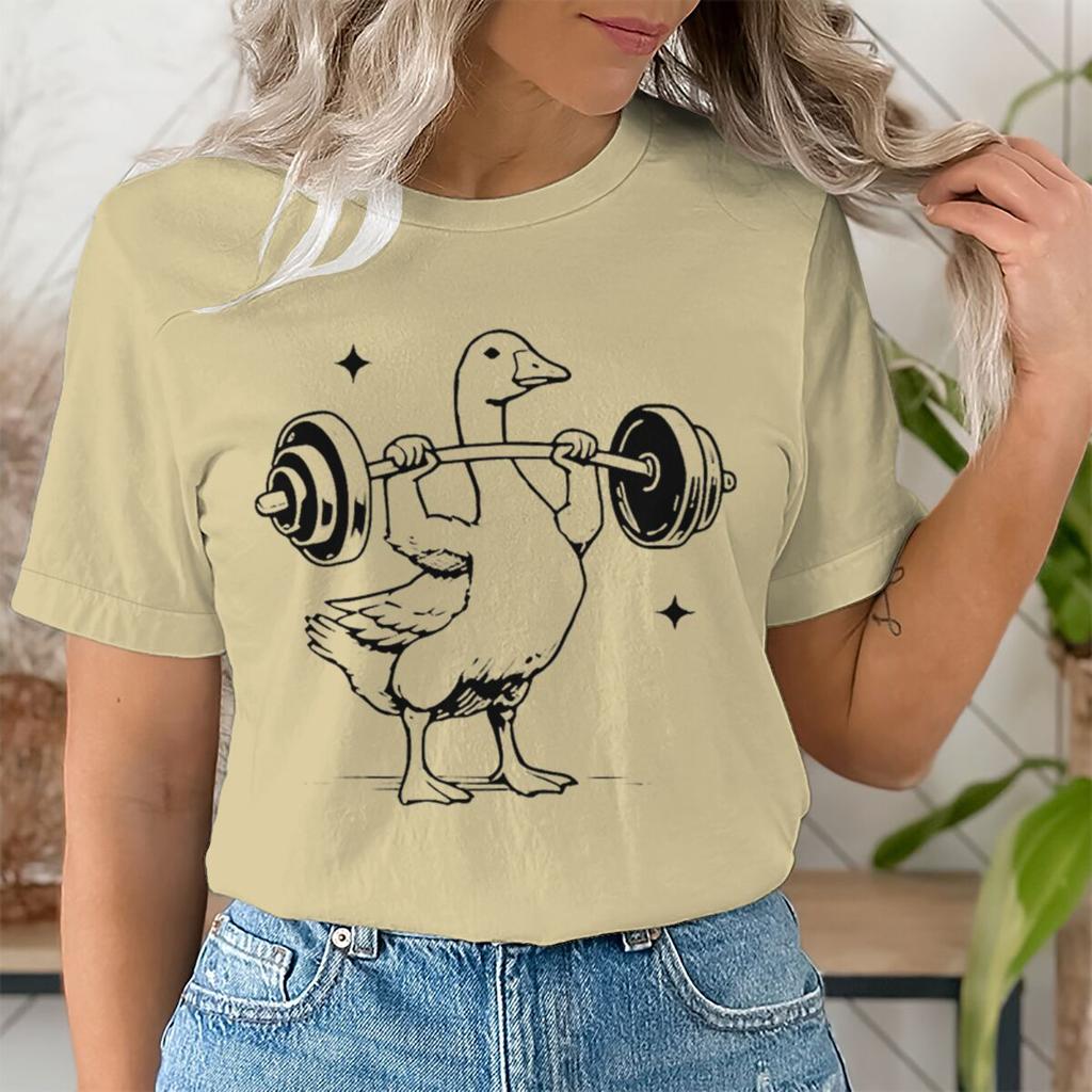 Gym Goose Weightlifting T-shirt Women Unisex Fun Fitness Duck Animal Lover Casual Unisex Streetwear Tee Gifts Tops