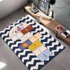 Hopscotch Carpet Design, Soft Colors for Kids' Room Suitable for use as an anti-slip game mat for living room and bedroom sofas