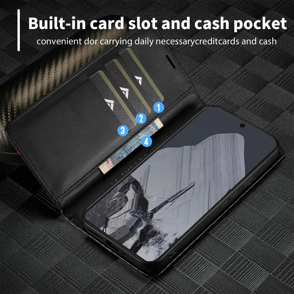 Luxury Carbon Fibre Leather Case For Google Pixel 9 10pro XL Wallet Card Solt Flip Magnetic Cover For Pixel 9 8 7 6 Pro 9A 8A 7A