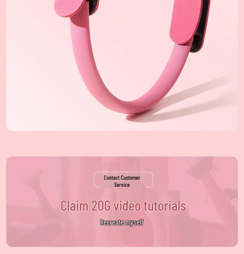 Mehrfarbiger Fiberglas Halbmondgriff Pilates Magic Circle Yoga Ring