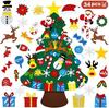 Handmade Felt Christmas Tree for Kids with DIY Ornaments and 3D Pendant