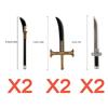 MOC Medieval Weapon Knight Building Block Accessories Character Helmet Hat Academic Gown Axe Sword Shield Brick Toy Gift K073