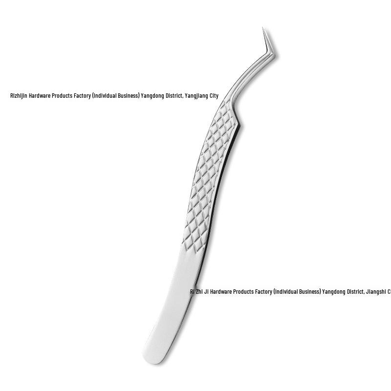 Textured Eyelash Tweezers & High-Quality Curler for Lash Artists - Ideal for Blooming and Grafting False Lashes.