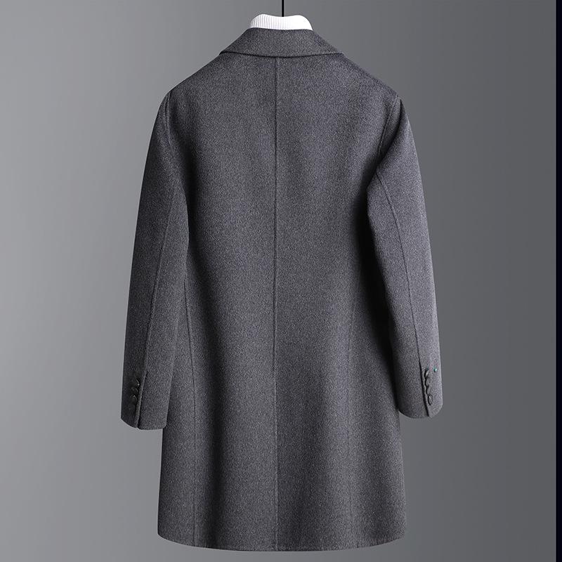 Autumn and Winter New Double-sided Woolen Wool Coat Men's Slim-fitting Mid-length Cashmere Nizi Coat Windbreaker Trend Coat