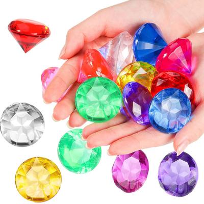 10 Stuks Diamant Speelgoed Piraten Schatkaart Feest Spelletjes Voor Kinderen Acryl Edelstenen Groot 40Mm Nieuwigheid Halloween Cadeaus Jongens Meisjes