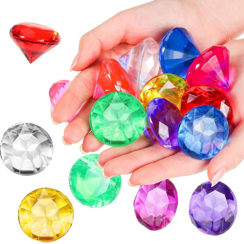 10 ks Diamantová hračka Pirátská honba za pokladem Párty hry Pro děti Akrylové drahokamy Velké 40 mm Novinka Halloweenské dárky Kluci Dívky