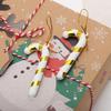 Pack of 6: 7cm Colored Candy Cane Christmas Tree Ornaments
